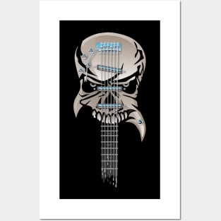 Skull Guitar Posters and Art